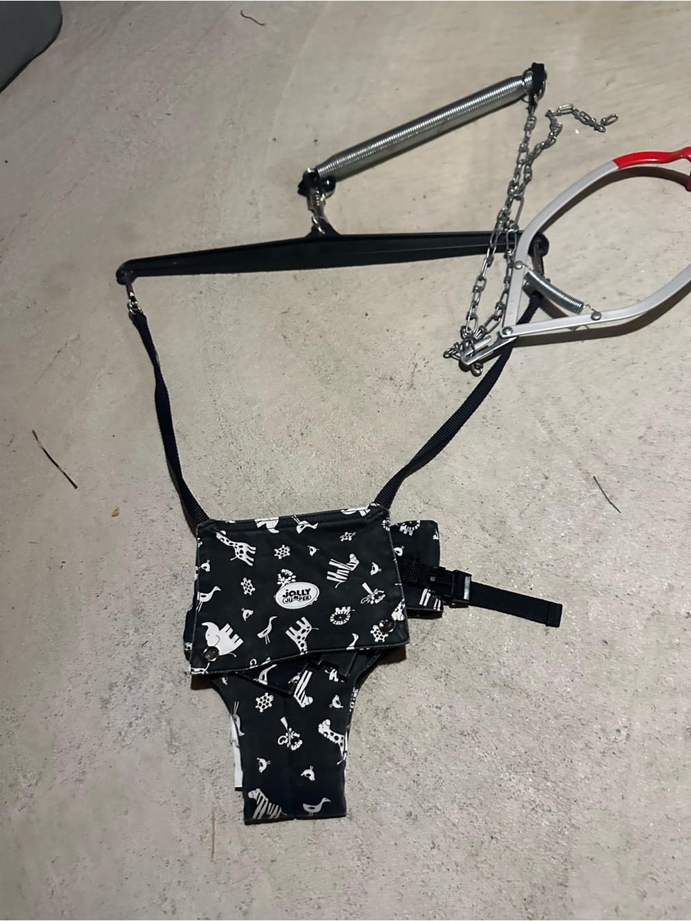 Jolly Jumper- Door Hanging Black Safari Print